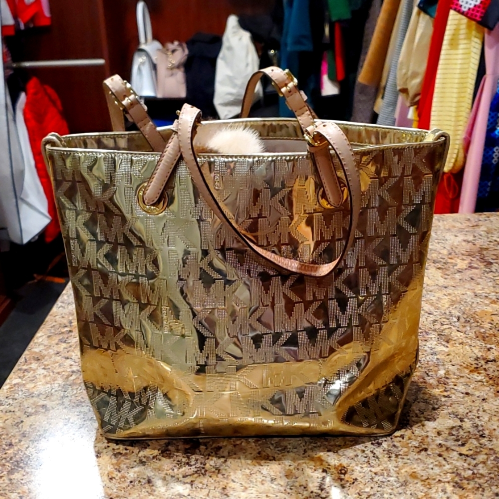 Michael Kors Gold Tote Bag
